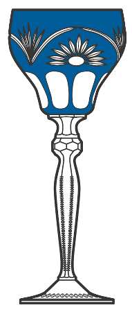 Unk3128 Cobalt Blue Water Goblet