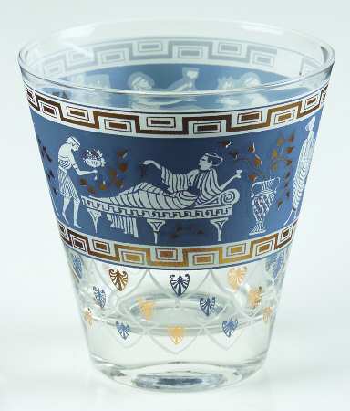 Etruscan Frieze Double Old Fashioned by Cera Glass