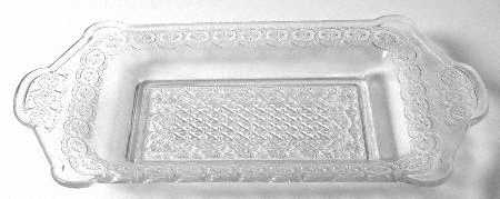 Diagonal Band Clear Bread Tray