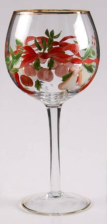Holiday Ribbon Balloon Wine