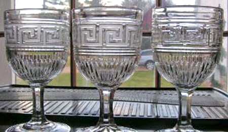 Roman Key Water Goblet