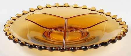 BOC2274 Amber 7" Round 3 Part Relish by Bohemia Crystal-Crystalex