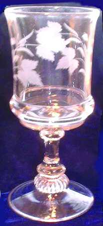 Silver Queen Engraved Water Goblet
