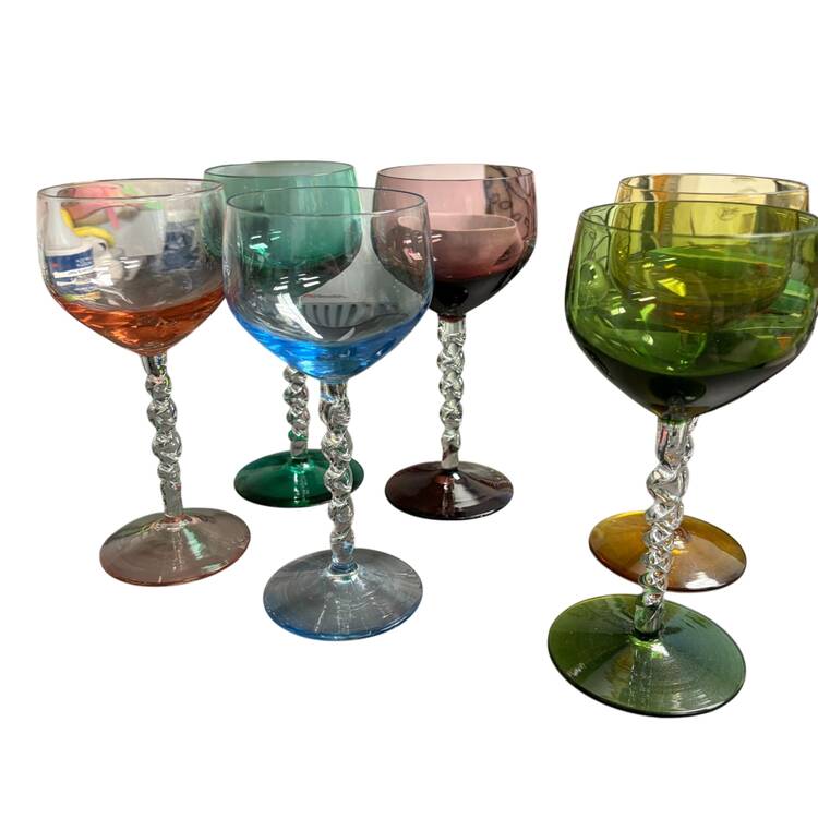 UNK3573 Amber Water Goblet