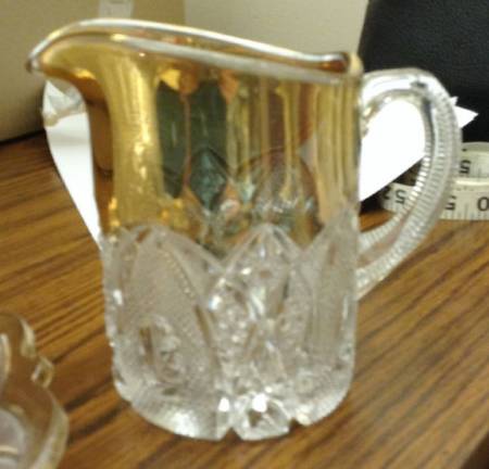 New Hampshire Clear (Gold Trim) Creamer