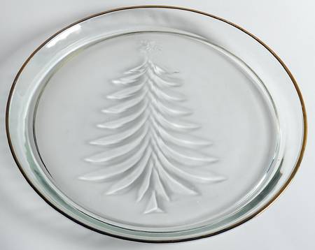 Holiday Gold Torte Plate