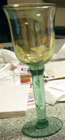 UNK2849 Amber Water Goblet