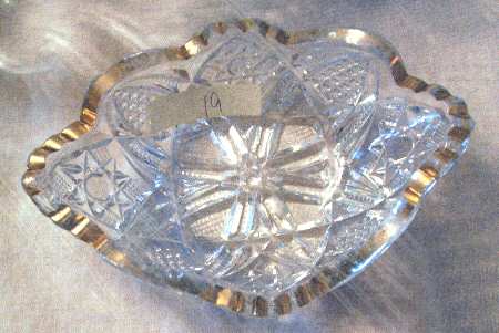 Minnesota Clear (Gold Trim) 8" Oval Bowl