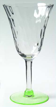 UNK4559 Green and Clear Water Goblet