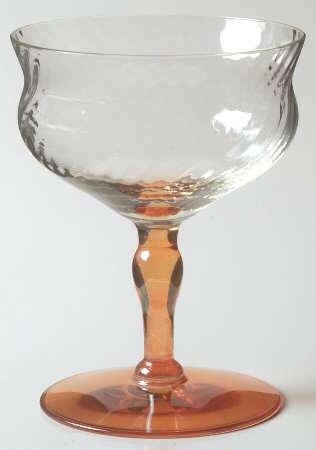UNK4732 Amber (Iridescent) Low Sherbet
