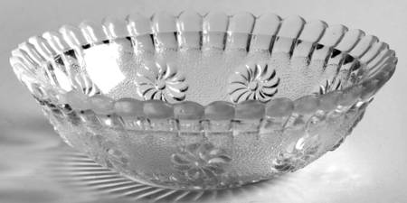 Roman Rosette Clear Small Fruit Dessert Bowl