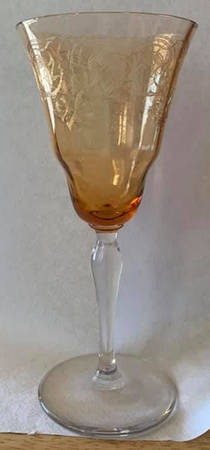 UNK314 Amber Water Goblet