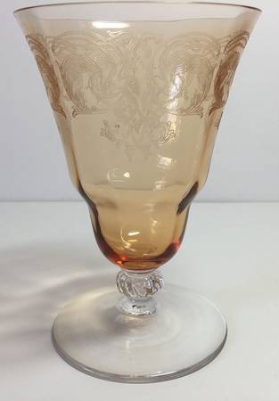 UNK314 Amber 8 Oz Footed Tumbler