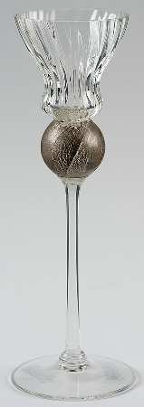 Manhattan 8" Silver Single Light Candlestick