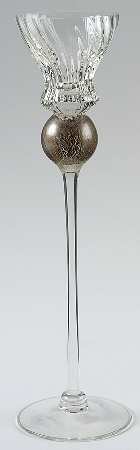 Manhattan 10" Silver Tall Single Light Candlestick
