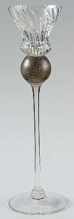 Manhattan Silver 9" Single Light Candlestick