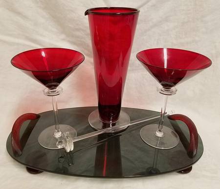 Asta Collection Garnet Handled Tray