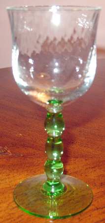 UNK5124 Green Stem Water Goblet