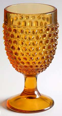 UNK5235 Amber Water Goblet