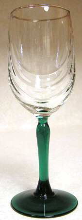 Crystal Green Water Goblet