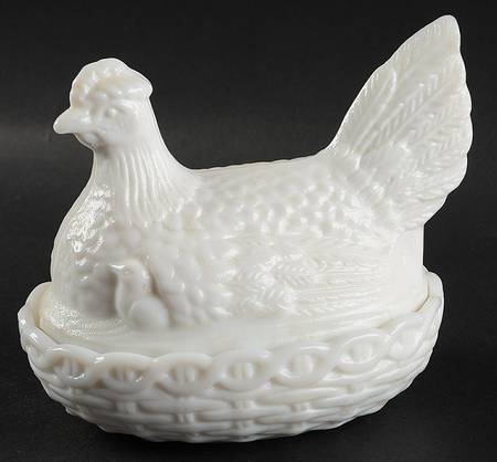 Animals & Figurines (Clear) 6 Inch Hen on Nest
