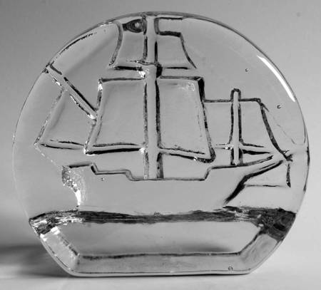 Animals & Figurines (Clear) Clipper Ship Bookend