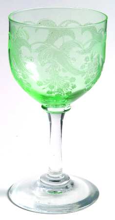 UNK5443 Green Wine Glass