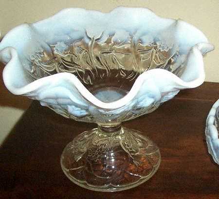 Water Lily French (Opalescent) 9" Round Bowl by Fenton