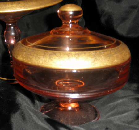 UNK5824 Pink Candy Dish & Lid