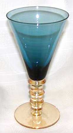 UNK3851 Teal Water Goblet