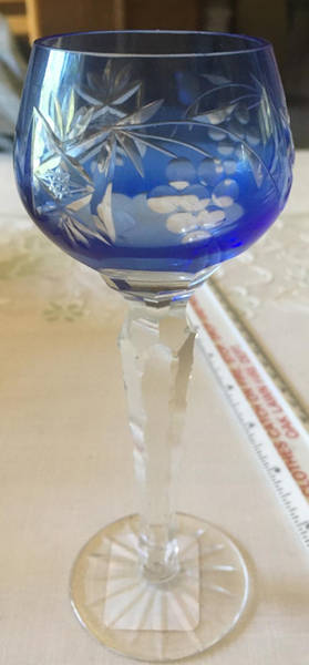 UNK6088 Cobalt Blue Wine Glass