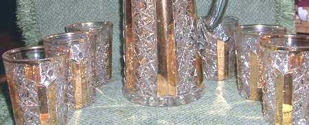 Stars and Bars Clear (Gold Trim) Flat Tumbler