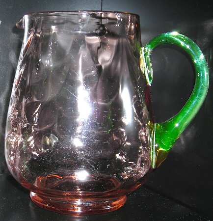 UNK5896 Pink and Green Pitcher