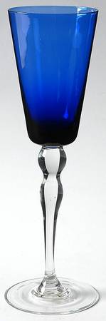 UNK4217 Blue Fluted Champagne