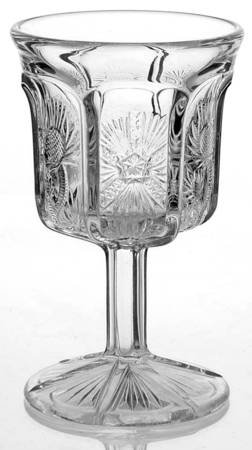Paneled Thistle Clear Water Goblet