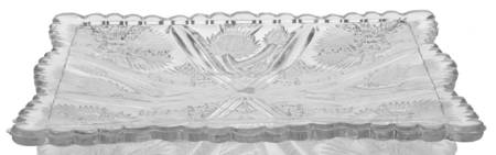 Paneled Thistle Clear 7" Square Plate