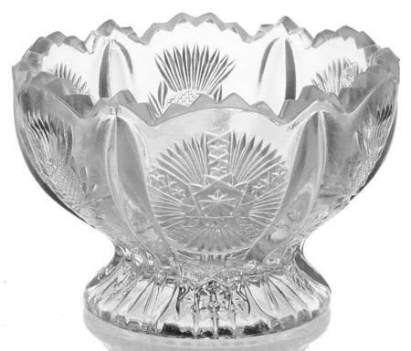Paneled Thistle Clear Compote (Height X Width)