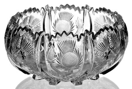 Paneled Thistle Clear 6" Round Bowl
