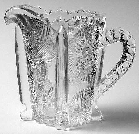 Paneled Thistle Clear Creamer