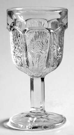 Paneled Thistle Clear Wine Glass
