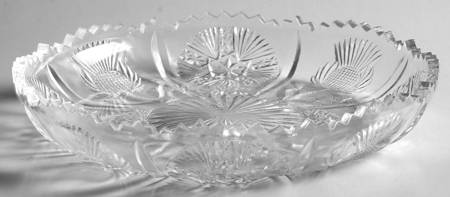Paneled Thistle Clear 7" Bon Bon