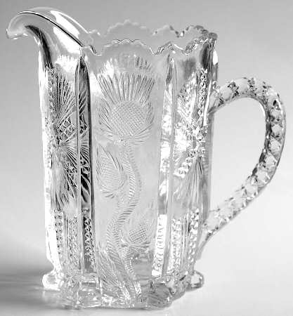 Paneled Thistle Clear 32 Oz Pitcher