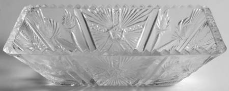 Paneled Thistle Clear 7" Rectangular Bowl