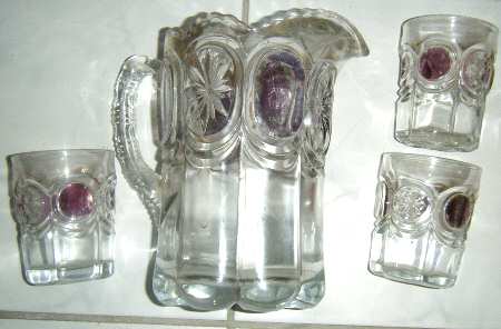 Knobby Bulls Eye Amethyst Flash Flat Tumbler