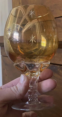 UNK6919 Amber Water Goblet