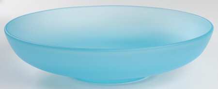 Blue Satin Deep Orange Bowl