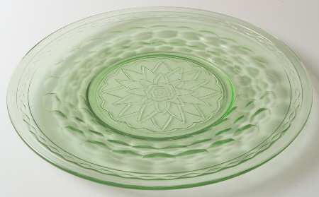 Star Flower Green Dinner Plate