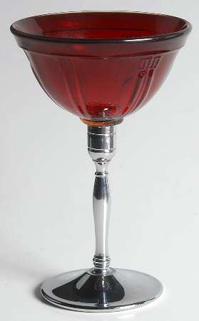 UNK7408 Crystal Bowl Metal Stem Liquor Cocktail