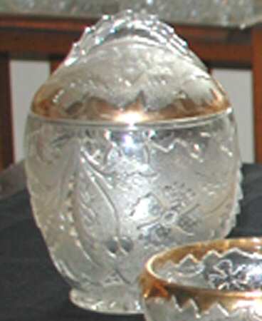 Delaware Clear (Gold Trim) Sugar Bowl & Lid