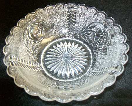 Hundred Leaved Rose Clear Small Fruit Dessert Bowl
